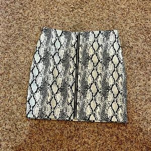 Snake Skin Mini Skirt
